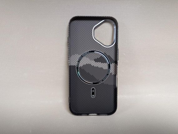 Чехол для iPhone 16 / Айфон 16, LUXO Life Carbon, ультратонкий, MagSafe, серый | Зображення 1