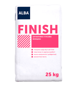 Шпаклівка Альба Finish гіпсова фінішна 25кг