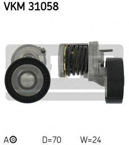 Натяжний ролик, полікліновий ремінь (Вир-во SKF) SKF VKM31058 на VW PASSAT (362)