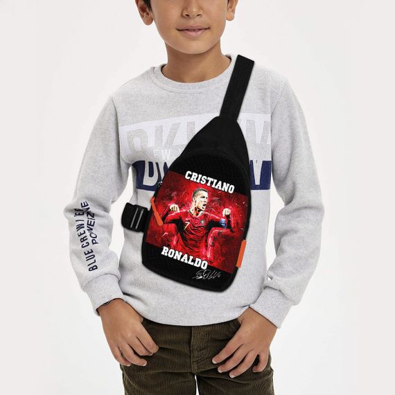 Сумка через плече дитяча Кріштіану Роналду 29х17 см сумка слінг для хлопчика (02068)