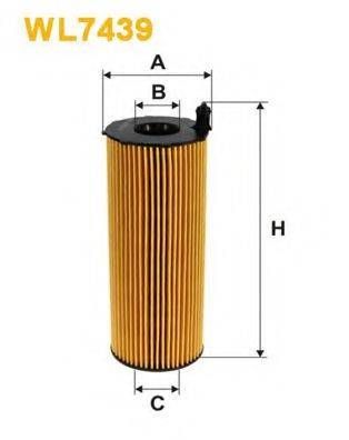 Фільтр оливи WIX FILTERS WL7439 на AUDI A8 седан (4E_)