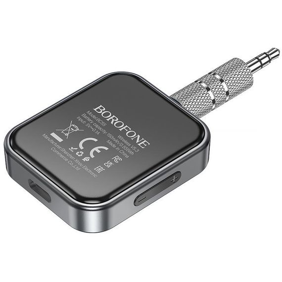 Bluetooth аудіо ресивер Borofone BC55 Suave (AUX 3.5mm) Black | Зображення 4
