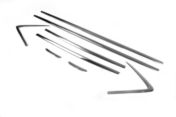 Наружняя окантовка стекол (8 шт, нерж) OmsaLine - Итальянская нержавейка для Opel Mokka 2012-2021 гг | Зображення 2