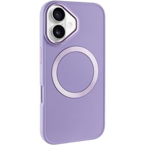 TPU чохол Bonbon Metal Style with MagSafe для Apple iPhone 16 (6.1") Бузковий / Dasheen
