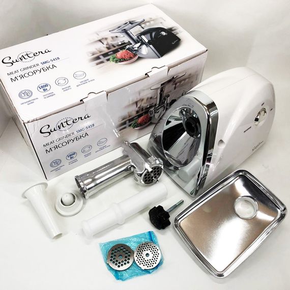 М'ясорубка Suntera SMG-5418W, електром'ясорубка для дому, м'ясорубка з металевим редуктором | Зображення 5