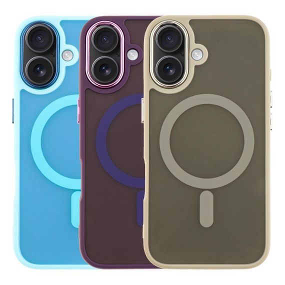 Чохол TPU+PC Space Magnetic Color with Magsafe для iPhone 16 Колір Сірий | Зображення 1