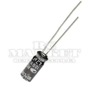 4,7mkf - 100v RD 5*11 SAMWHA, 105°C конденсатор електролітичний | Зображення 2