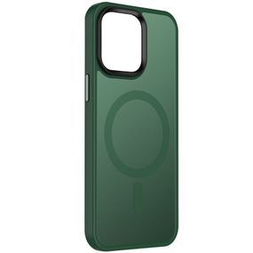 TPU+PC чохол Metal Buttons with MagSafe Colorful для Apple iPhone 13 (6.1") Зелений / Dark Green