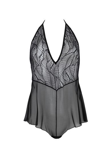 Боди Passion LEAFA BODY black, XXL/XXXL на завязках, мягкая чашка, низ в виде шортиков | Зображення 2