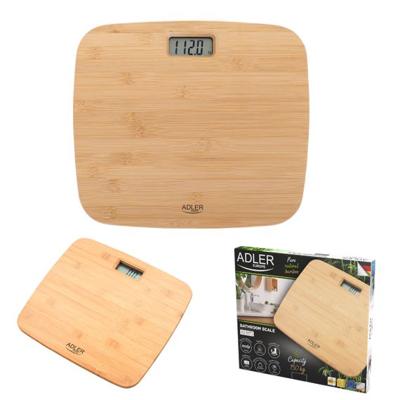 Ваги підлогові електронні бамбукові Adler AD 8173 Bamboo до 150 кг з високою точністю | Зображення 8