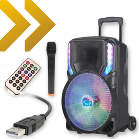 Акустична система портативна XPRO GZ-612 бездротовий мікрофон пульт (MER-15684_2941)