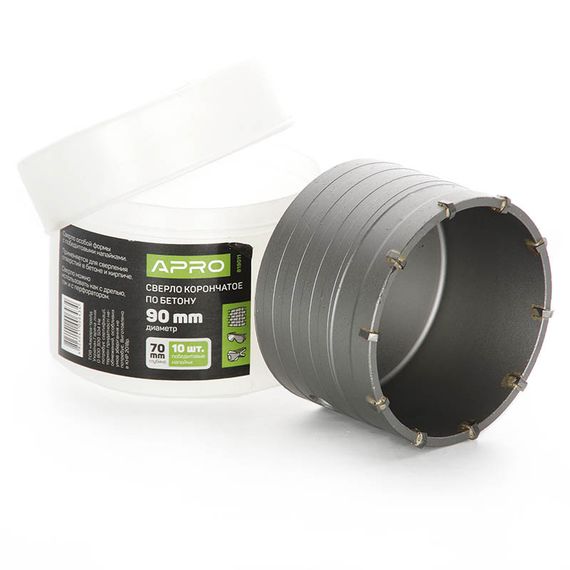 Свердло корончасте для бетону 90 мм APRO 8190111 | Зображення 1
