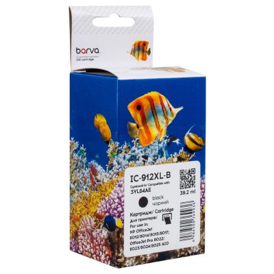 Картридж Barva HP 912XL (3YL80AE/3YL84AE) 1100 c, Black (IC-912XL-B)