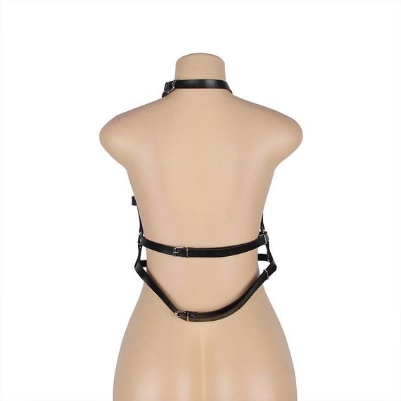 Портупея шкіряна Star Night Leather Chest Harness Straps чорний | Зображення 5