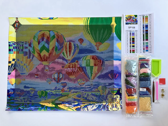Алмазна мозаїка Повітряні кулі Каппадокія 40х50 см ColorArt SP108 | Зображення 2
