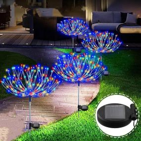 Солнечная лампа фейерверк, уличный фонарь, одуванчик, декоративные огни 120/150 светодиодов для сада и двора