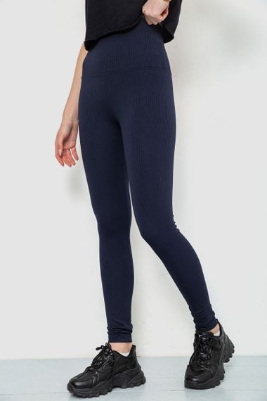 Лосини жіночі в рубчик, колір темно-синій, 241R101 | Зображення 2