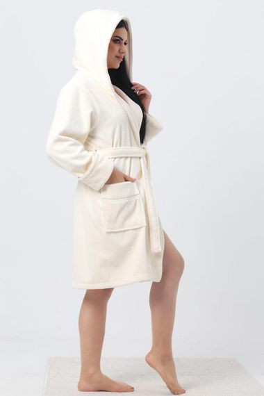 Жіночий халат Nusa 6915, кремовий 2XL | Зображення 4