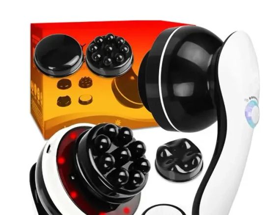 NEW Антицелюлітний масажер Body Massage, 4 насадки / Вібромасажер з ІЧ підігрівом / Масажер для тіла | Зображення 5