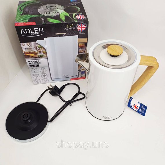 Электрочайник Adler AD 1347 1.7л White | Зображення 5