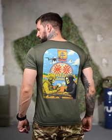 Тактична потоотводяща футболка Донецька область oliva РП7342