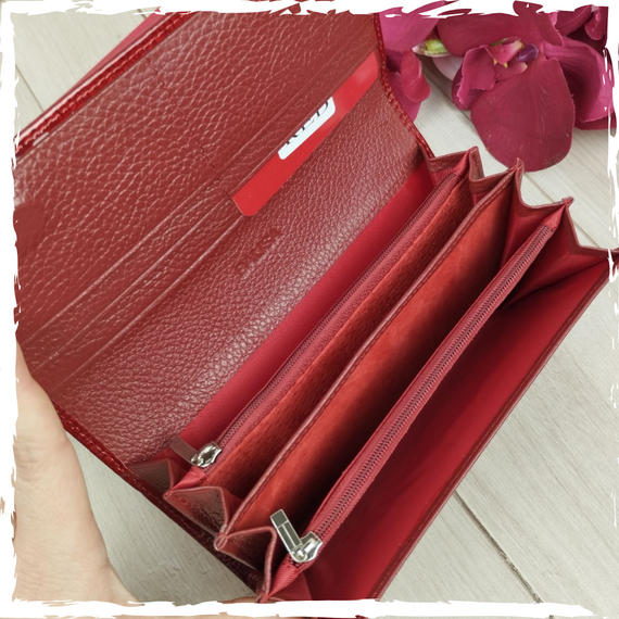 Кошелек женский из натуральной кожи на магните. Кошелек женский. Кошелек кожаный | Зображення 6