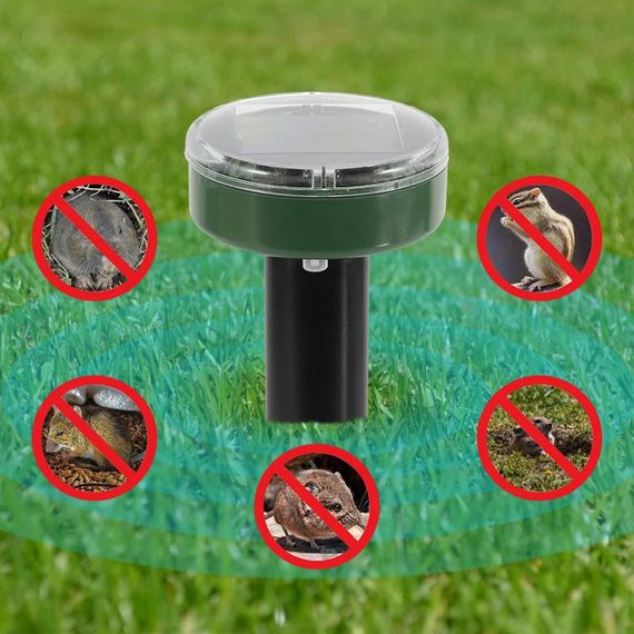 Відлякувач комах та гризунів із сонячною панеллю, Garden Pro / Ультразвуковий відлякувач кротів та мишей для саду | Зображення 1