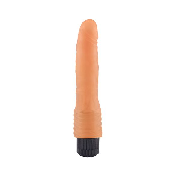 Вибратор реалистичный Chisa Hi-Rubber на батарейках, бежевый sexstyle | Зображення 2