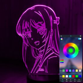 Акриловый светильник-ночник управление с телефона Девочка-Зайка tty-n001618