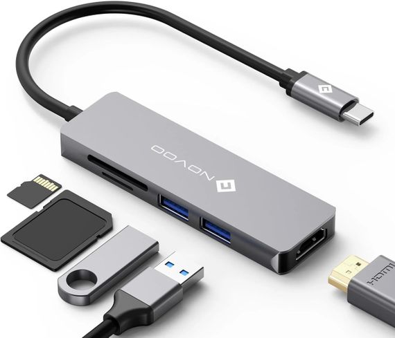 СТОК NOVOO 5 в 1 R5 USB C HUB USB-хаб nh05s-605a