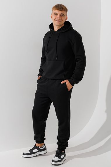 Худі однотонний чоловічий 2108 5XL Чорний shop (2000990748669) | Зображення 1