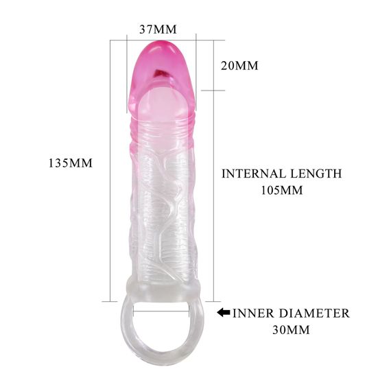Насадка на пеніс PRETTY LOVE Odes, 17,5 cm,  PENIS SLEEVE | Зображення 6
