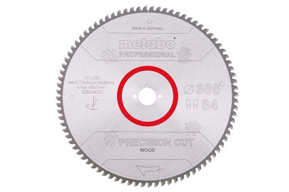 Диск пильний Metabo "precision cut wood - professional" 305x30 Z84 WZ 5° neg. (628229000)