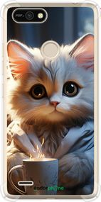 Чохол на Tecno Pop 2F B1F Білий кіт "5646sp-2391-2448"
