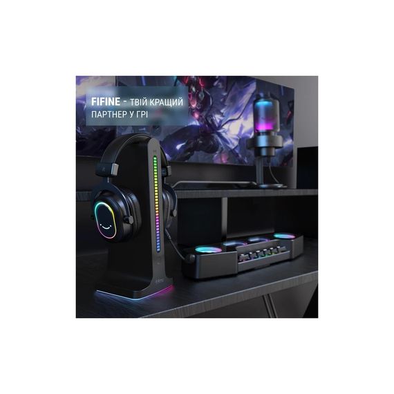 Навушники Fifine H6 RGB 7.1 Black (H6) | Зображення 1