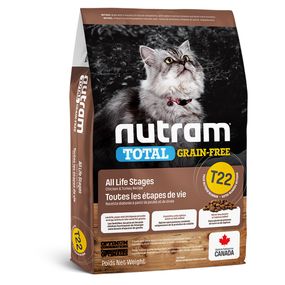 Корм Nutram T22 Total Grain-Free Turkey, Chicken & Duck Cat сухой с индейкой, курицей и уткой для котов 20 кг
