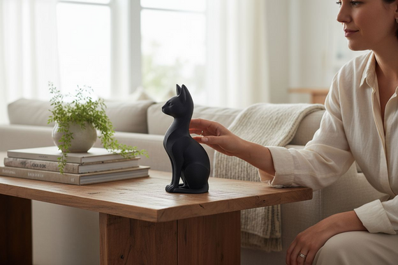 Декоративна фігурка кішки чорний Мега Подарунок (214037) | Зображення 2