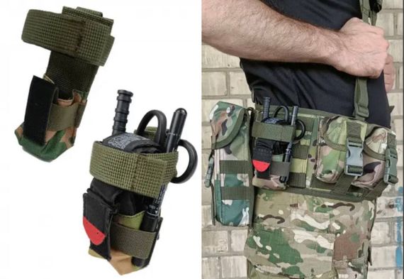 Підсумок під турнікет мультикам (MOLLE, CAT, підсумок на розгрузку, жилет, РПС) 15х5 см | Зображення 1
