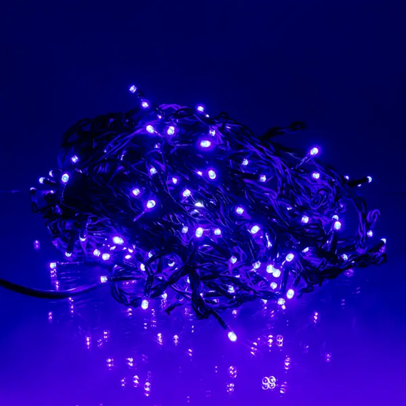 Вулична гірлянда бахрома 12 м 200 led чорний провід Синій 12MBBL | Зображення 2