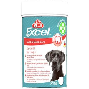 Вітаміни 8in1 Excel Calcium для цуценят і дорослих собак, для зубів і кісток, кальцій, 155 шт.