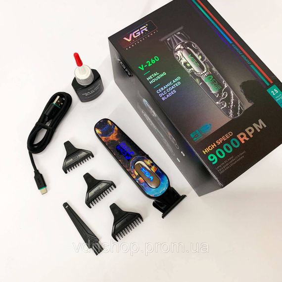 Беспроводные машинки для стрижки легкие VGR V-260 RED, Машинка для стрижки на аккумуляторе UQ-15 | Зображення 1