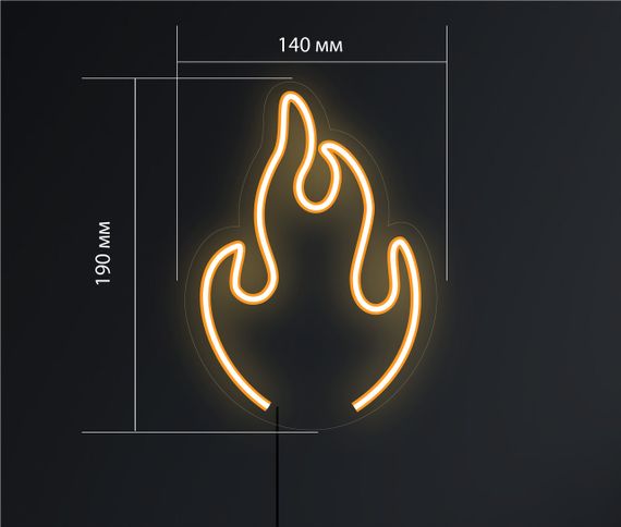 Неоновий світильник Вогник 140х190 acr-n000053 | Зображення 3
