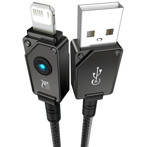 Дата кабель Baseus Unbreakable Series Fast Charging USB to Lightning 2.4A 1m (P10355802111-0) Black | Зображення 3