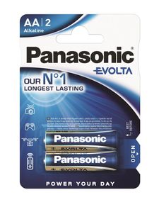 Батарейка Panasonic EVOLTA щелочная AA блистер, 2 шт. (LR6EGE/2BP)