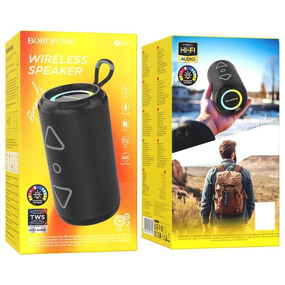 Bluetooth Колонка Borofone BR37 Noble sports Black | Зображення 2