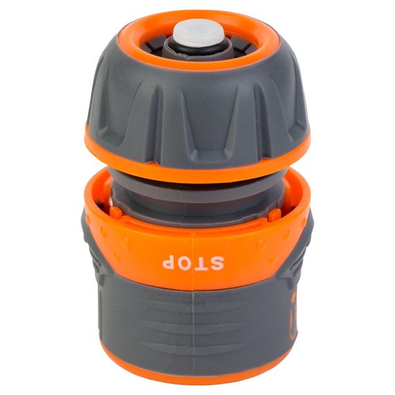 Конектор 1/2" Flora швидкознімний для шланга 1/2" аквастоп з замком (ABS+TPR) (5015434)