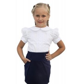 Юбка кокетка, синий 03789 11л/146/38