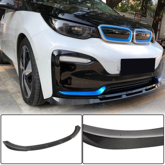 Накладка на передній бампер Lip (Карбон) для BMW I3 2013-2022 рр