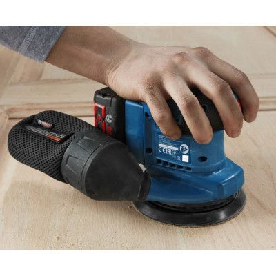 Шлифовальная машина Bosch GEX 185-LI, 18В, 125 мм, 6000-10000 об/мин (без АКБ и ЗУ) (0.601.3A5.020) | Зображення 4