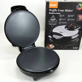 Вафельниця для пишних вафель RAF, Електронна вафельниця, Дешева вафельниця для ріжків LU-85